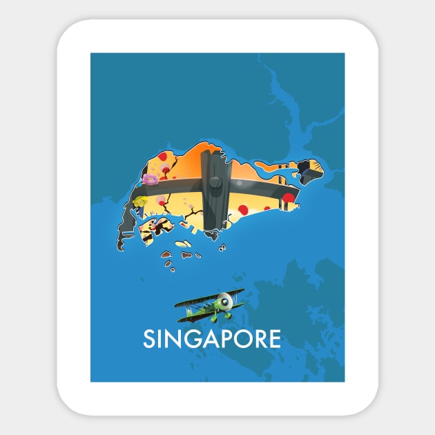 Singapore travel map Sticker by nickemporium1